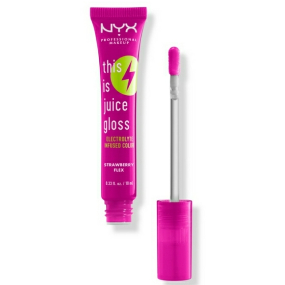 NYX THIS IS JUICE GLOSS STRAWBERRY FLEX HYDRATING LIP GLOSS. - Picture 4 of 11